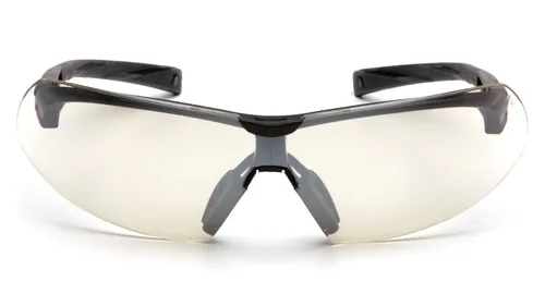 Vista 2 de Pyramex Onix - Gafas de seguridad, lentes de espejo para interiores y exteriores con marco negro