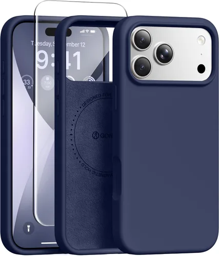 Vista 65 de GONEZ Funda magnética para iPhone 12 Case / 12 Pro Case, compatible con MagSafe, [protector de pantalla + protector de lente de cámara], funda
