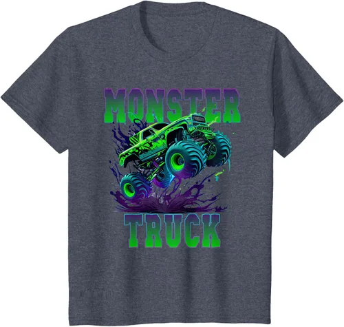 Vista 19 de Camiseta Monster Truck 4x4, Negro