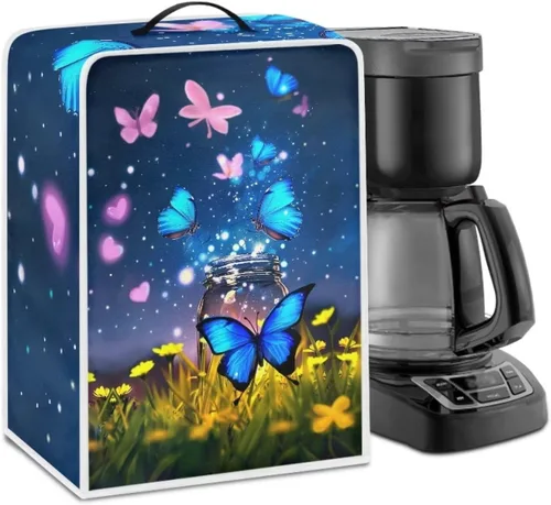 Vista 28 de Cubiertas para máquina de café con mango superior, resistentes a las manchas, para mezclador, compatible con la mayoría de cafeteras