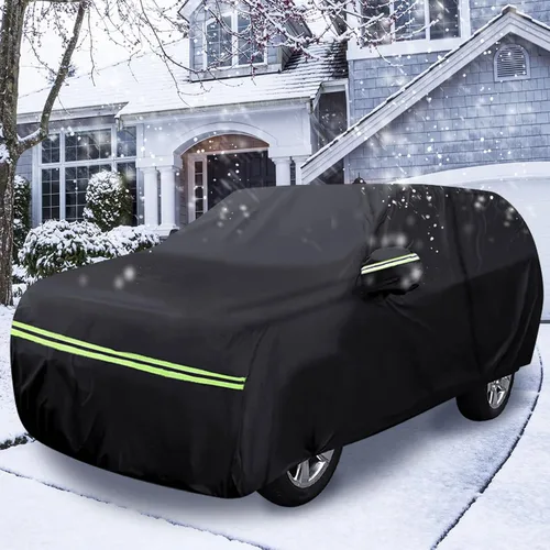 Vista 8 de Fundas impermeables para automóvil de 6 capas para Volvo XC40 2017-2026 All Weather Car Cover with Cotton Liner, Zipper Door, Windproof Bands for