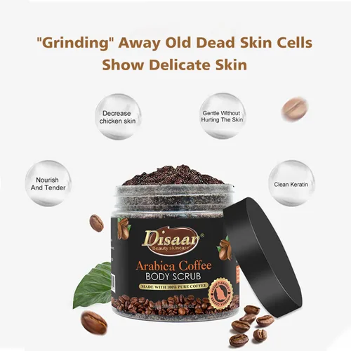 Vista 7 de DISAAR BEAUTY Arabica Coffee Body Scrub Eliminar La Suciedad Envejecimiento Cutículas Reducir La Celulitis Refinar Poros Nutre Hidratar La Piel 6.8