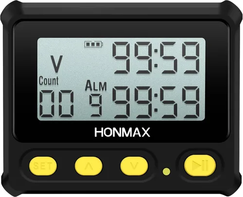 Vista 4 de Temporizador de intervalo 8200 y cronómetro, retroiluminación, carga USB-C, reloj