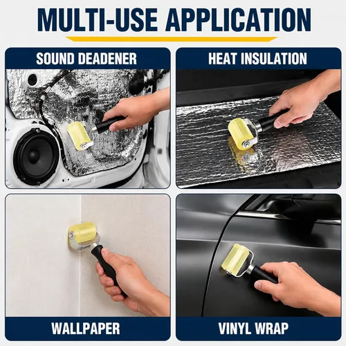 Vista 6 de Uxcell® Car aplicación de cancelación de sonido, rodillo de rueda de 5 cm x 3.5 cm