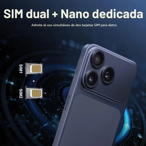Vista 7 de Nueva pantalla HD de 6.67 "Teléfonos Android desbloqueados 3G Red Teléfono celular 2 GB+16 GB Android 10 Smartphone Cámara trasera 16MP Batería