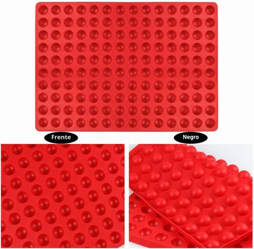 Vista 8 de Palksky Molde de silicona pequeño de 140 cavidades redondo/molde de gotas de chocolate semicircular/bandeja para golosinas para perros/molde de 1