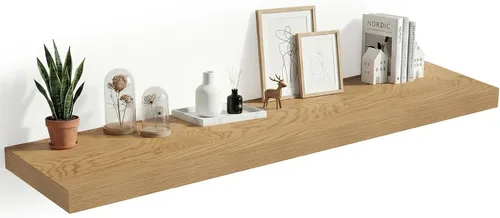 Vista 23 de Heimlove Estantes Flotantes de 12 Pulgadas de Profundidad, Estante de Pared de 12 x 12 Pulgadas de Largo, Estante de Exhibición y Almacenamiento