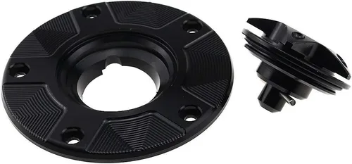 Vista 5 de TEMKIN W Gas Fuel Tank Cap for Suzuki DL 650 V-Strom 2012-2016 Motorcycle CNC Quick Release Cover Y (Color : Black)