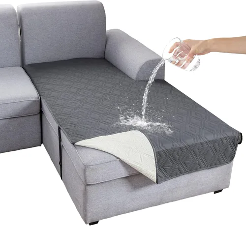 Vista 50 de Genina Juego de 2 Fundas de Reposabrazos para Sofá 100% Impermeables, Fundas para Reposabrazos de Sofá, Sillón, Protectores Antideslizantes