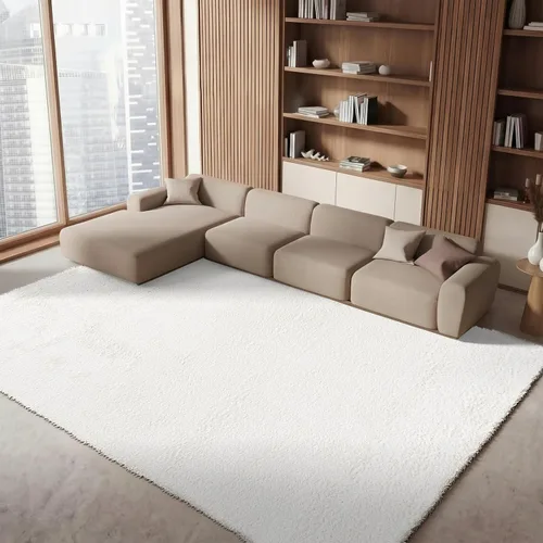 Vista 68 de SAFAVIEH - Colección August Shag, tapete decorativo, 2 x 5 pies, diseño sólido, beige, no desprende pelusa y fácil de cuidar, 1.5 pulgadas