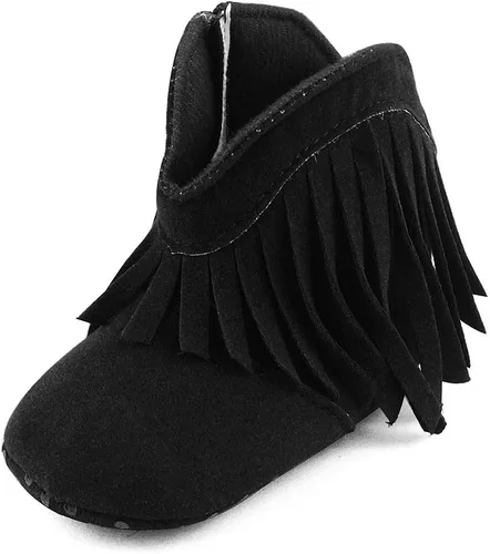 Vista 9 de ESTAMICO Botas vaqueras con borlas para bebé niña Beige