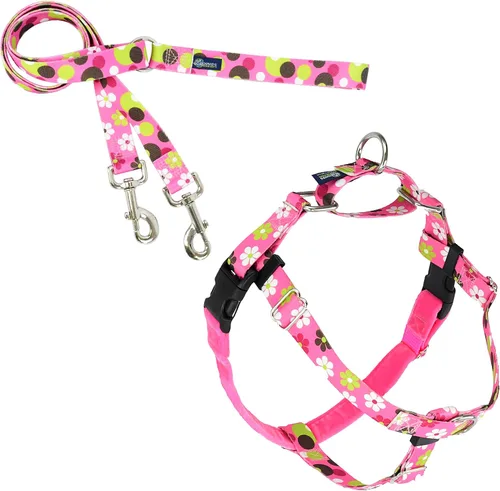 Vista 23 de 2 Hounds Design Freedom - Arnés para perro sin tirones, arnés ajustable y correa, fácil de caminar y control cómodo, se adapta a perros pequeños