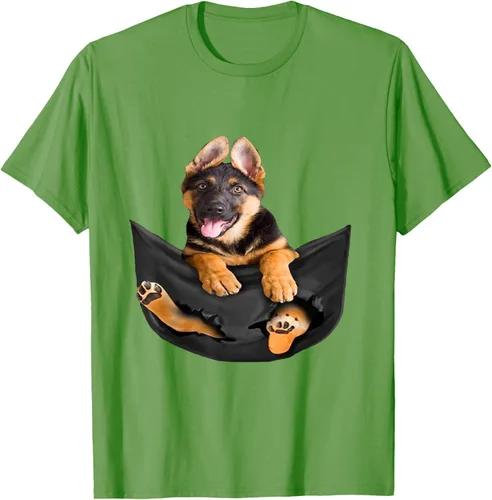 Vista 15 de Dog Lovers Gifts - Camiseta divertida con cara de perro con bolsillo, Negro, S