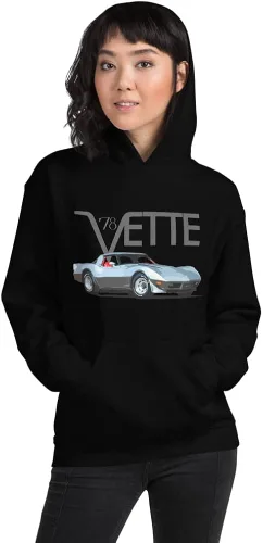 Vista 3 de 1978 Chevy Corvette C3 25th Anniversary Muscle Car - Sudadera unisex