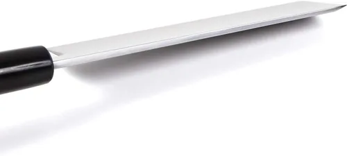 Vista 5 de Cuchillo de chef japonés para sushi y verduras Shiroko (Stees Blanco) No.2 Mango de madera de Maglolia en forma de D, Edo Usuba 6.5 pulgadas