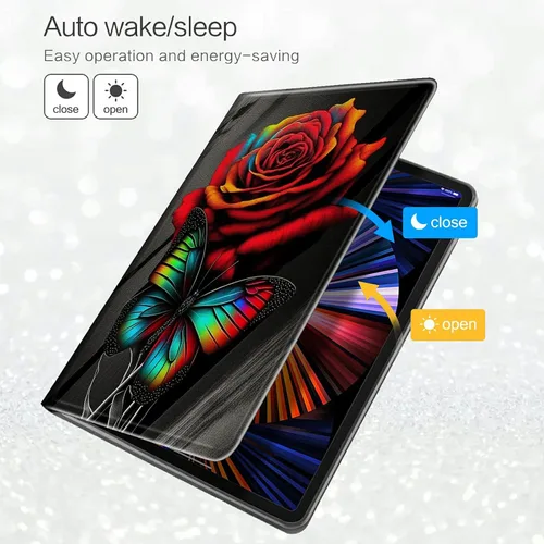 Vista 27 de Funda para tablet Kinlde Fire HD 10 (11ª generación 2021) Fire HD 10 Plus 2021, delgada, de piel sintética, con función atril, función atril