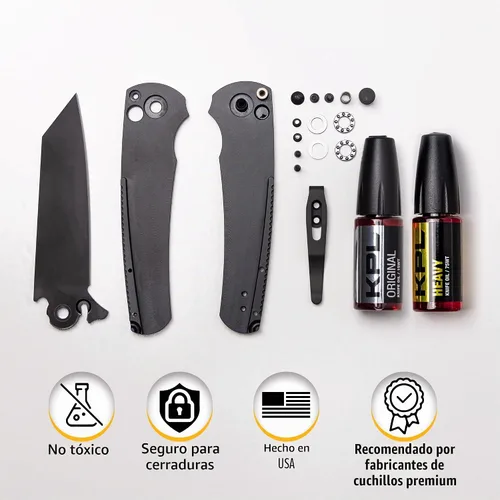 Vista 6 de Knife Pivot Lube Paquete combinado de aceite de cuchillo pesado + original - Botellas de engrasador de precisión - Limpieza y lubricación de KPL