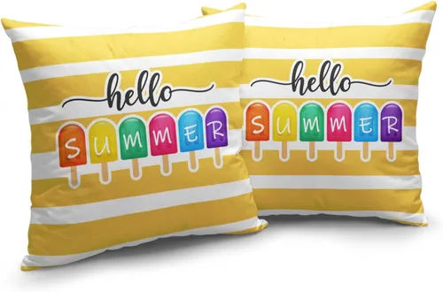 Vista 47 de Juego de 2 fundas de almohada de 16 x 16 pulgadas, diseño patriótico de bandera estadounidense con estrellas para exteriores, estilo casa de campo