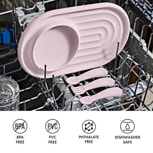 Vista 6 de OXO Tot Juego de 2 cucharas, esenciales para bebés, flor