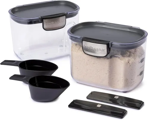 Vista 16 de Progressive International ProKeeper+ Juego de recipientes herméticos de plástico transparente para organización de la cocina del panadero