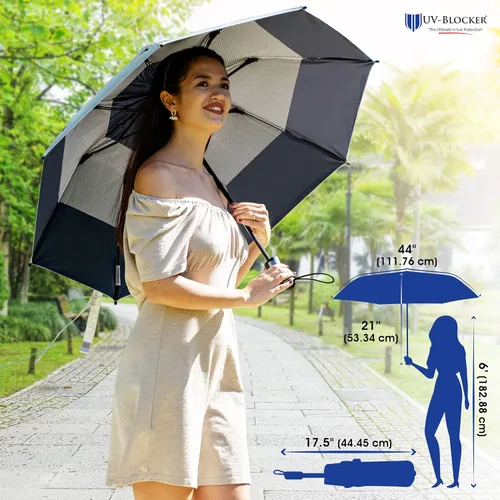 Vista 3 de UV-Blocker sombrilla para bloquear el sol, refrigerante, de viaje, protección contra UV