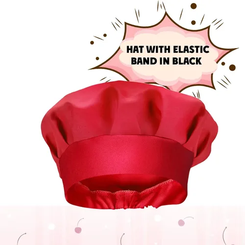 Vista 3 de Juego de delantal y sombrero de chef para niños, 8 piezas de delantales ajustables con bolsillos para cocina, cocina, hornear, pintura