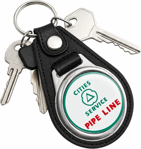 Vista 116 de Brotherhood Round Key Chain for Vintage Motor Oil, Petroleum, and