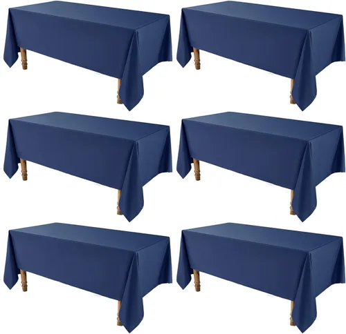 Vista 34 de VidaFete - 1 paquete de mantel cuadrado de 52 x 52 pulgadas, manteles resistentes a las manchas y arrugas, de poliéster, para mesa de comedor