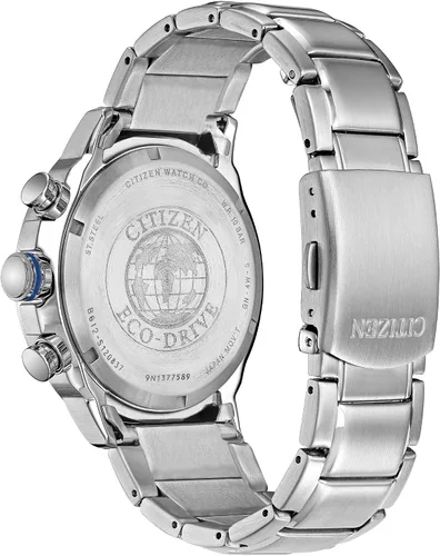 Vista 3 de Citizen Eco-Drive Brycen Reloj cronógrafo para hombre acero inoxidable Weekender tono plateado Modelo CA0731-82L