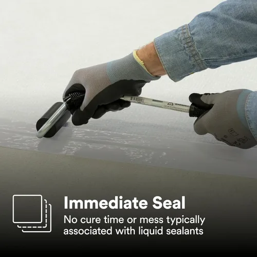 Vista 7 de 3M White Extreme Sealing Tape 4411W+ - 3 pulgadas x 36 yardas, 1 rollo - Alto rendimiento, impermeable, duradero, adhesivo acrílico de una sola cara