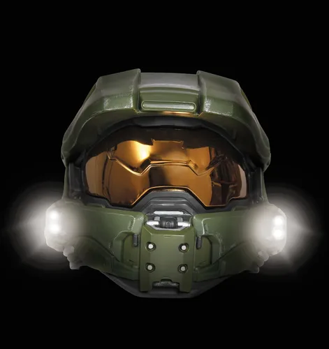 Vista 2 de Disguise Halo Master Chief Light-Up - Casco para niño, color verde
