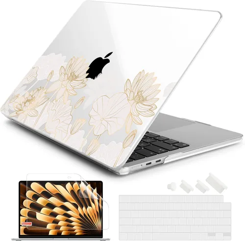 Vista 18 de Batianda Estuche Premium para Nuevo MacBook Air de 15 Pulgadas 2025 M4 2024 2023 con Chip M3 M2 Modelo A3241/A3114/A2941, Estuche Protector de Olas