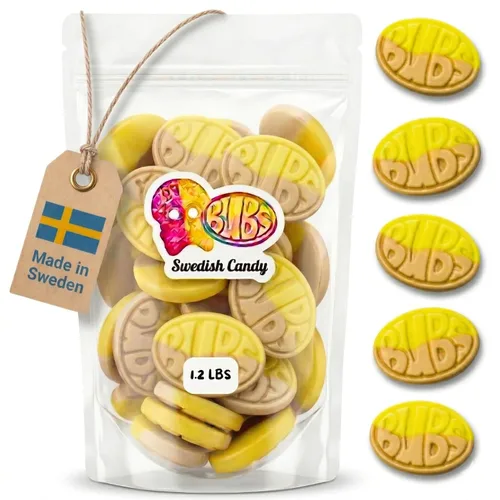 Vista 8 de Caramelos suecos, caramelos de gomitas, mezcla de dulces variados, dulces Bubs (0.5 libras, plátano toffee ovalado)