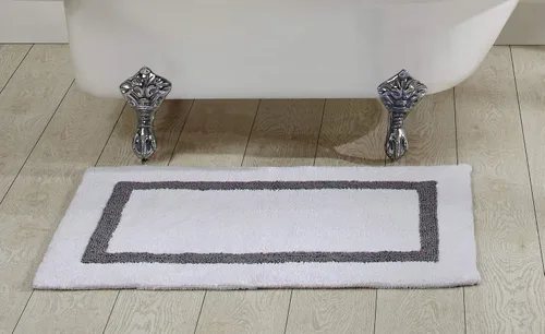 Vista 19 de Better Trends - Alfombra de baño 100% algodón reversible, altamente absorbente y lavable a máquina, suave, tapete de ducha para piso de baño