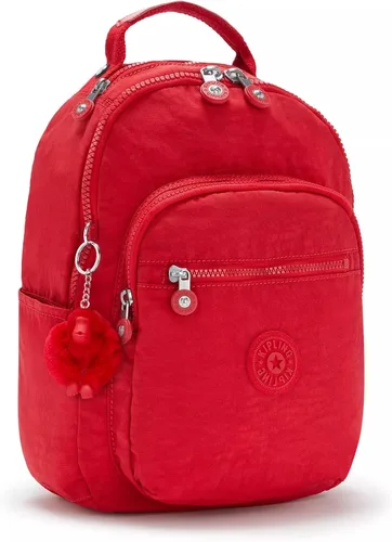 Vista 53 de Kipling Mochila pequeña Seoul para mujer, duradera, correas acolchadas para el hombro con funda para tableta, bolsa, Firma Emb, Mochila para tableta