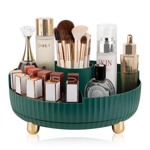 Vista 15 de Anyoifax Bandeja organizadora de perfumes de maquillaje, giratoria de 360 grados, organizador de loción para el cuidado de la piel, organizador