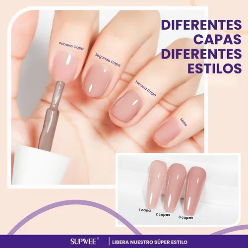 Vista 3 de Nude - Esmalte de uñas de secado rápido, 0.6 fl oz, esmalte de uñas regular de secado rápido Nude- secar al aire
