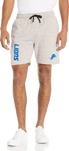 Vista 23 de FOCO NFL Mens NFL Team Logo Gray Wordmark Fleece Shorts