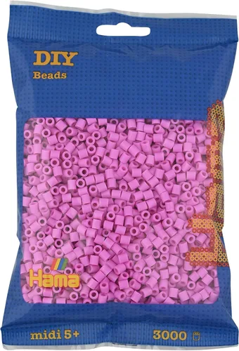 Vista 7 de Hama Perlen 201-49 Iron-On Beads Bag with Approx. 3000 Midi Craft Beads with Diameter 5 mm in Azure Blue, Creative Craft Fun for Young and Old
