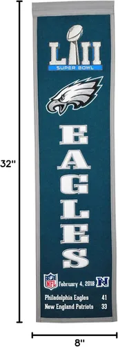 Vista 3 de NFL Philadelphia Eagles Super Bowl 52 - Banner del campeonato
