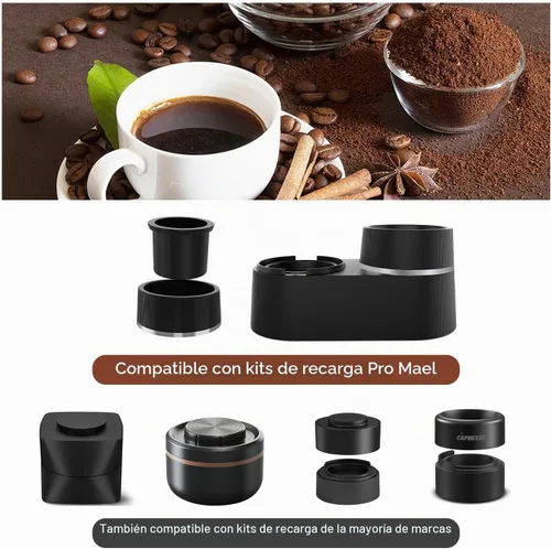 Vista 3 de Pro Mael 100 sellos de papel de aluminio para cápsulas reutilizables VertuoLine, tapas de sellado para cápsulas Nespresso VertuoLine recargables