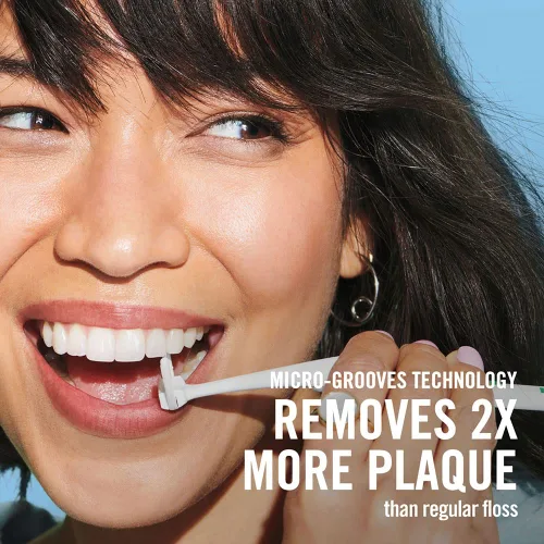 Vista 5 de Reach Paquete de hilo dental encerado y hilo dental de acceso ultrarrápido Listerine Eliminación efectiva de placa, sin PFAS Resistencia a