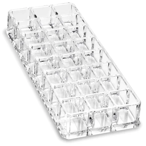 Vista 4 de byAlegory - Organizador de brillo de labios acrílico y lápiz labial acrílico, 48 espacios de belleza cosmética, transparente