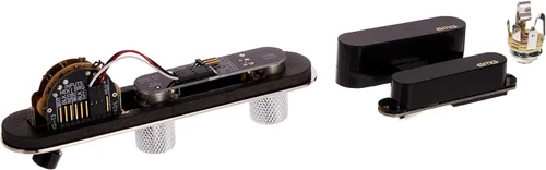 Vista 2 de EMG T SYSTEM Juego de captadores precableados para guitarra Telecaster Plus sistema de placa de control, Negro