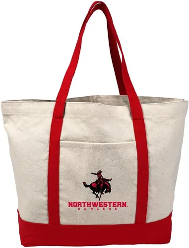 Vista 114 de Campus Lab Bolsa de lona con logotipo primario colegiado con bolsillo externo, bolsa de hombro reutilizable para ir de compras, playa Águilas A&m