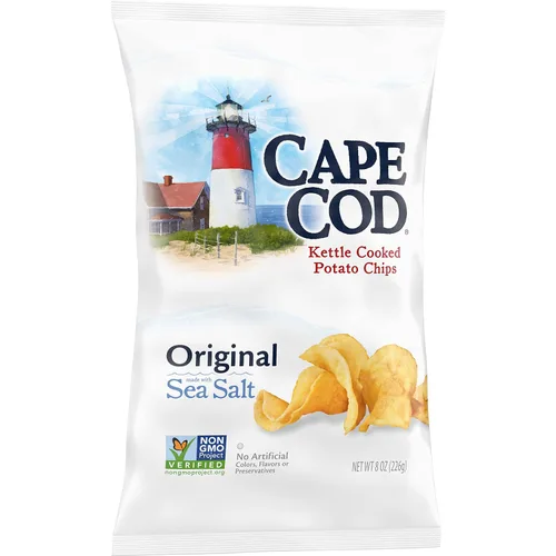 Vista 9 de Cape Cod Papas fritas, papas fritas cocidas en hervidor original, 8 onzas