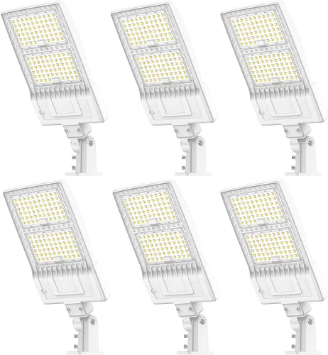 Vista 22 de KUKUPPO Luz LED de estacionamiento de 200 W, luz de poste de estacionamiento de grado industrial con certificación DLC UL, luz LED caja de zapatos
