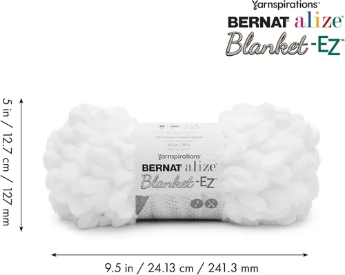 Vista 2 de Bernat Alize Blanket-EZ - Ovillo de lana, color crema
