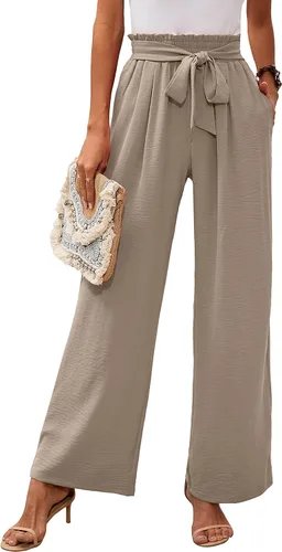 Vista 66 de Heymoments Wide Leg Pant for Women High Waist Trouser A01-negro