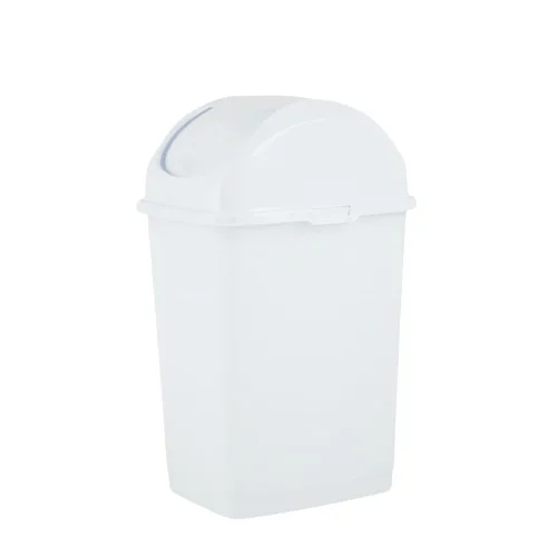 Vista 12 de Superio Mini tacho de basura de escritorio con tapa superior giratoria, contenedor de basura portátil de plástico para encimera, escritorio